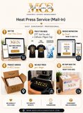 Garment Stamping Service, or Heat Press Service (Mail-In, or Local Pick Up)